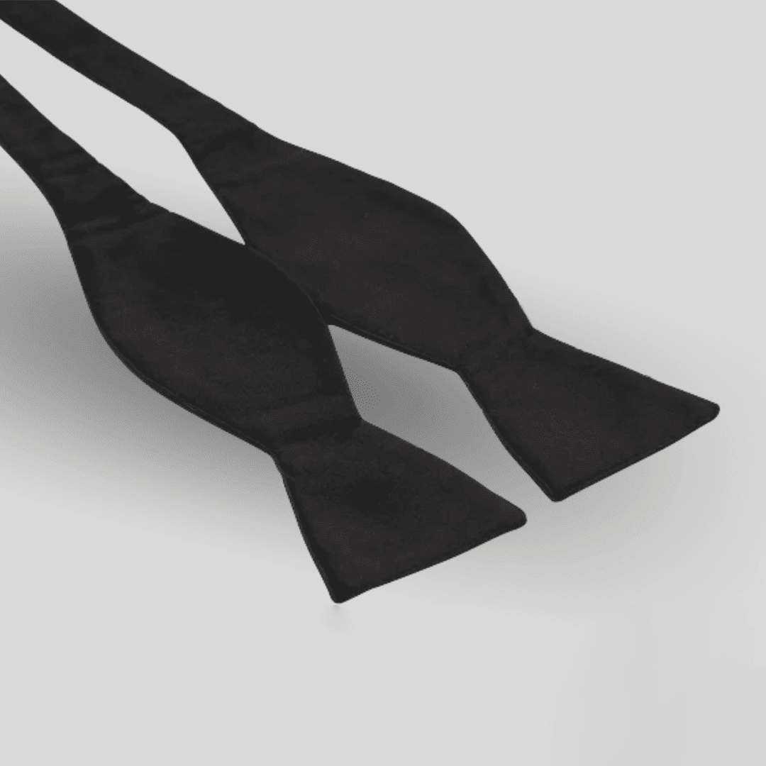 YSG Tailors self tie black plain bowtie