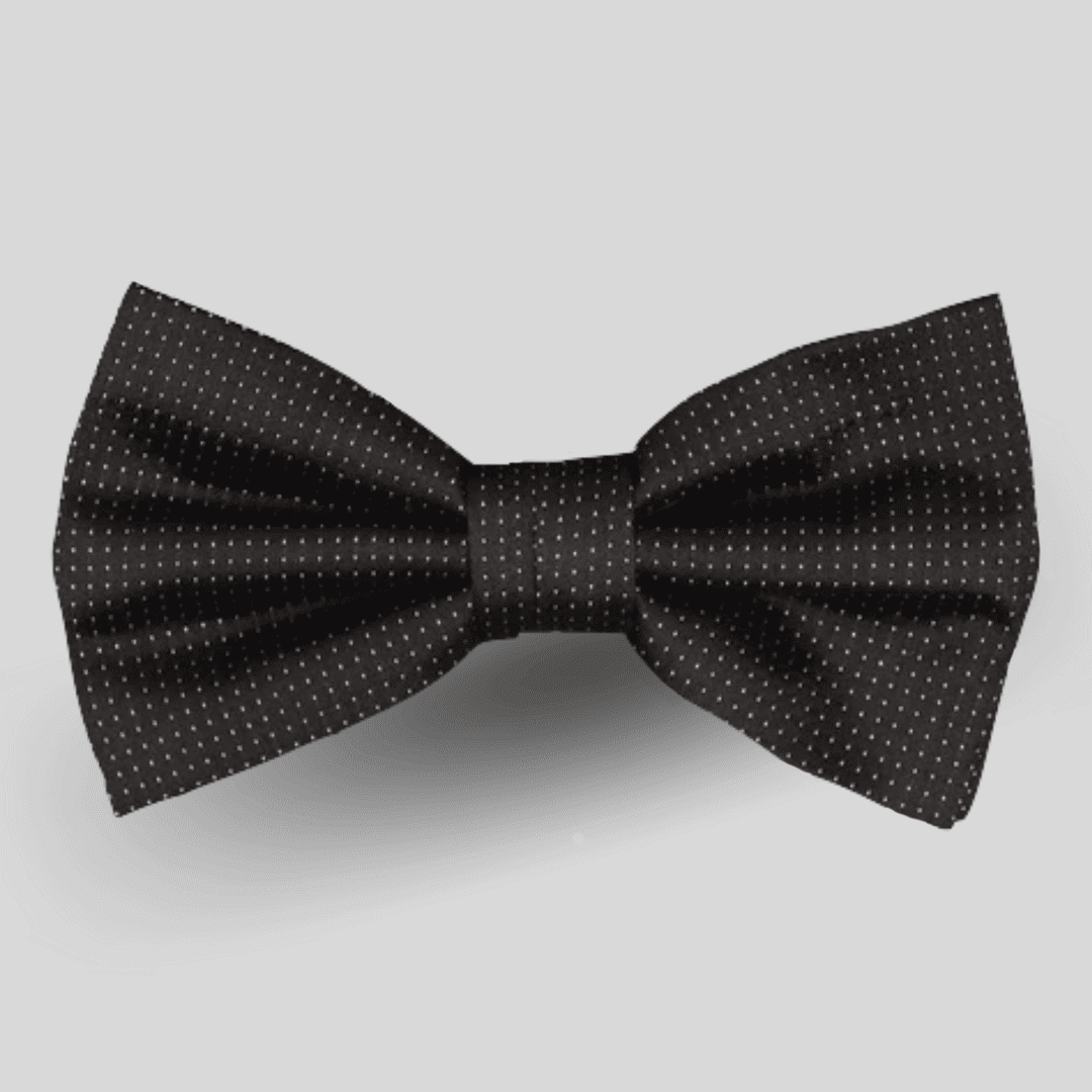 ysg tailors menswear black pin dot bowtie