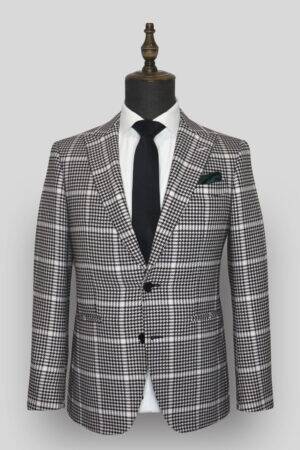 YSG Tailors the derby jacket blazer custom suiting check black white