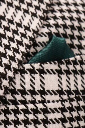 YSG Tailors the derby jacket blazer custom suiting check black white swatch
