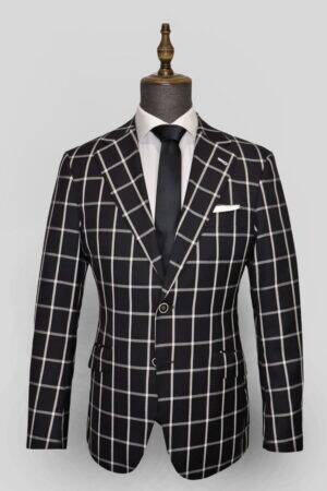 YSG tailors check suit the cousins black white no vest