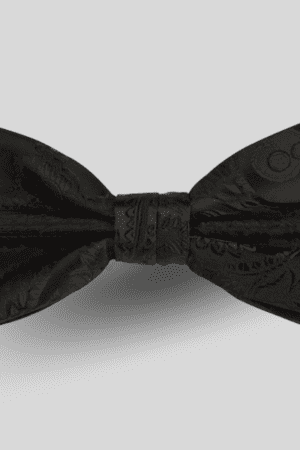 ysg tailors menswear black paisley bowtie